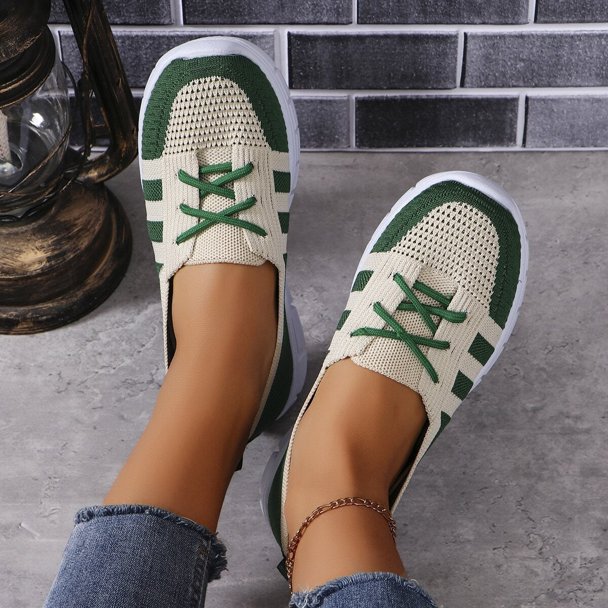 Damen Sneaker Sportlich atmungsaktiv Flexibel Laufschuhe