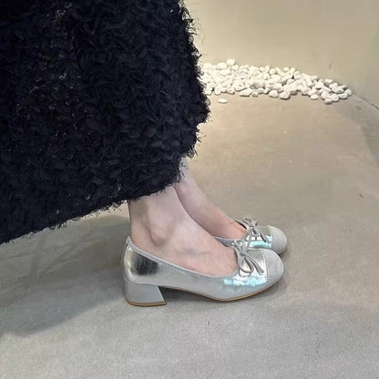 Damen Ballerinas Schuhe Elegant Glänzend Komfortabel