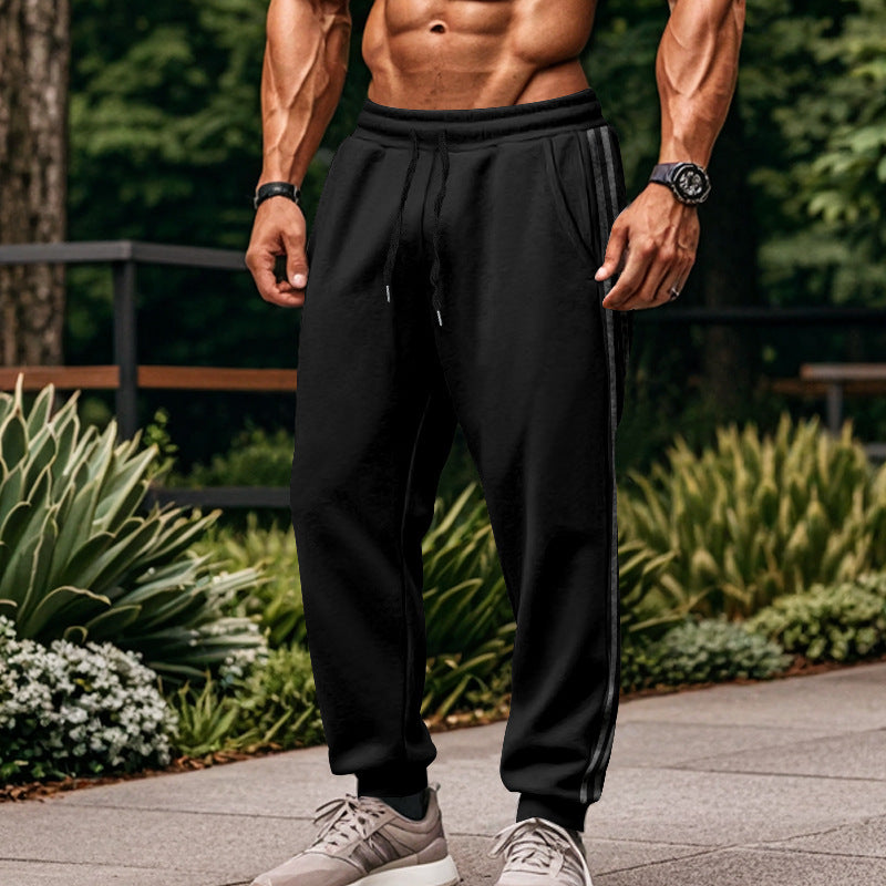 Herren Jogginghose Sportlich Elastisch Kontraststreifen