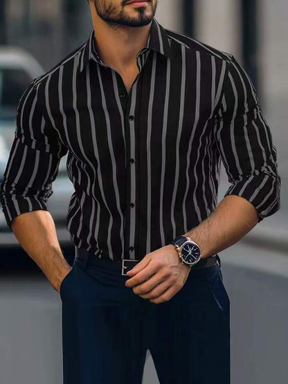 Herren Hemd Slim Fit Streifen Modisch Berlin