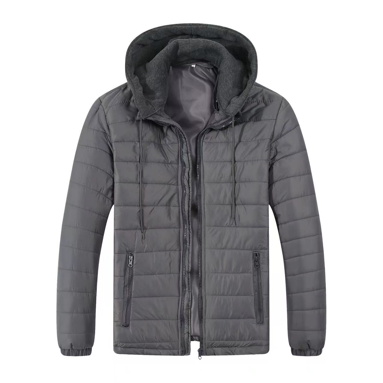 Herren Steppjacke Übergangsjacke Warm Isoliert Kapuze