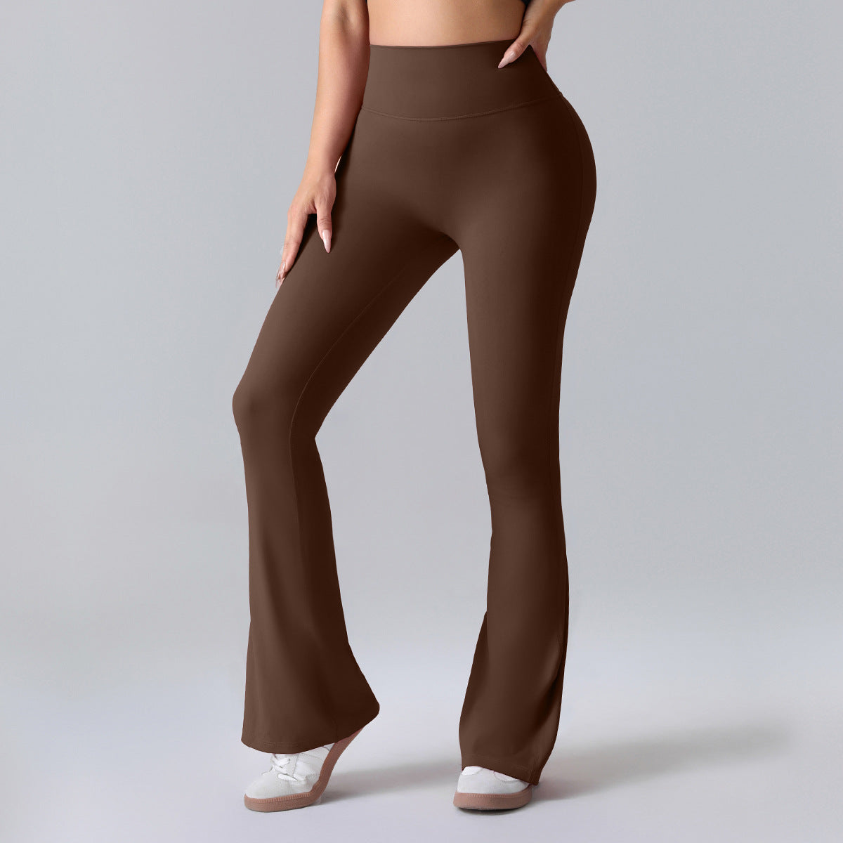 Fitnesshose Damengröße mit Hochem Bund Formende Leggings