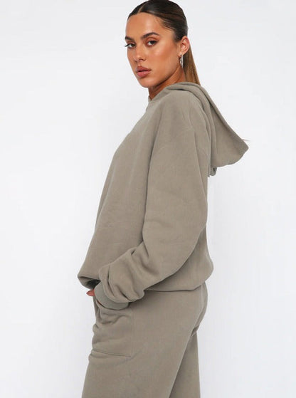 Damen HoodieSet Oversized JoggerSet Bequem
