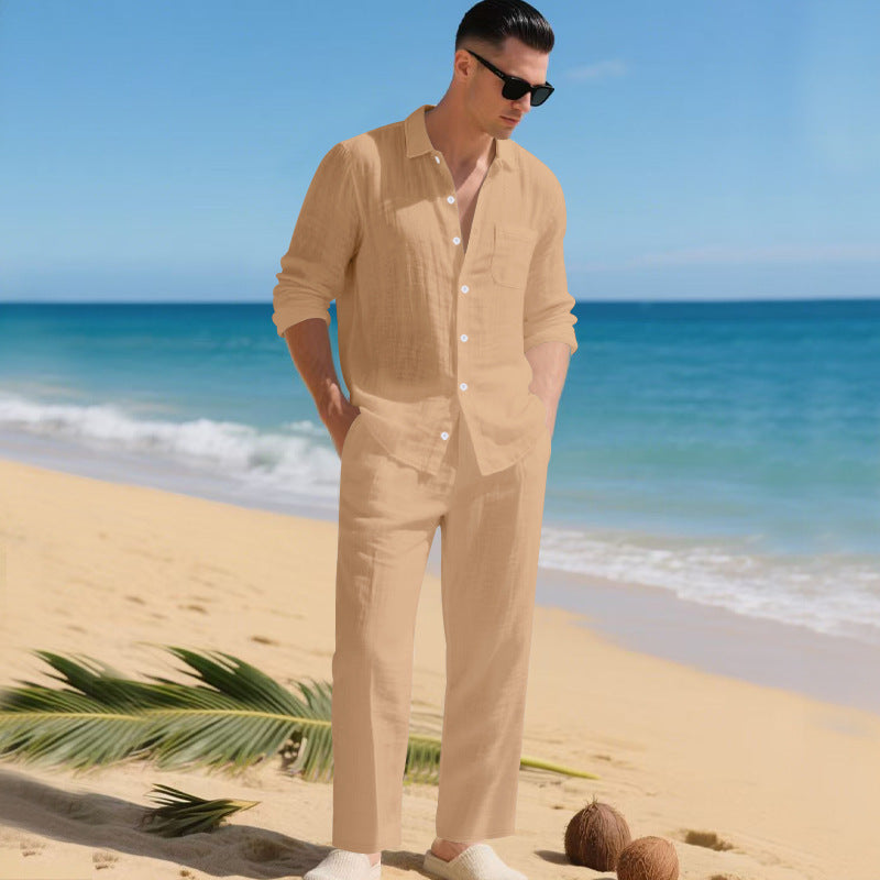 Herren Leinenanzug Leicht Modern Sommer