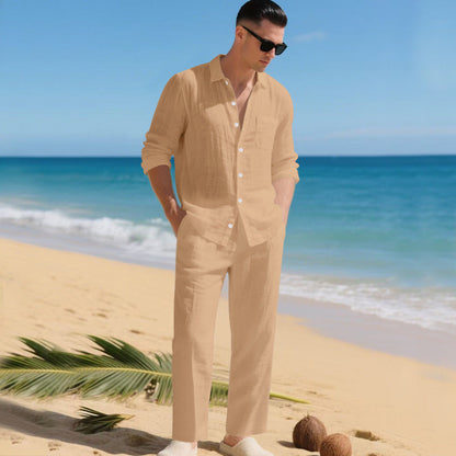 Herren Leinenanzug Leicht Modern Sommer