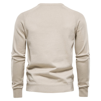 Herren Strickpullover Rautenmuster Modern Rundhals