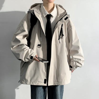 Herren Winterjacke Wetterfest Mit Kapuze und Taschen