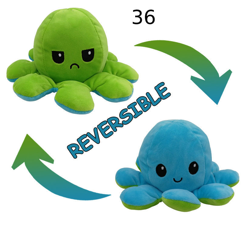 Reversibler Plüsch Octopus Kuscheltier Einzigartig