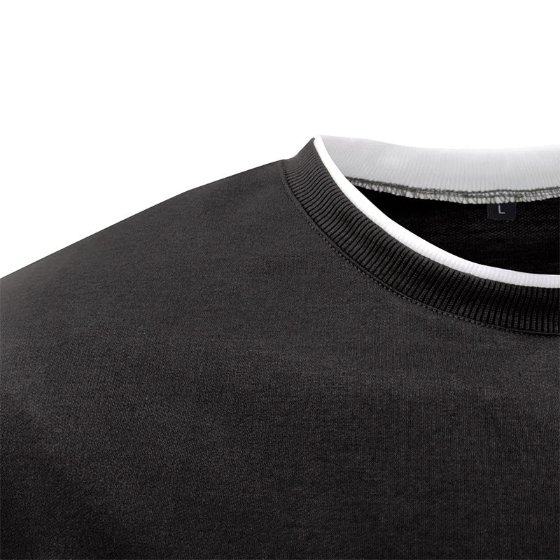 Herren Sweater Langarm Strukturiert Modern