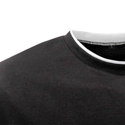 Herren Sweater Langarm Strukturiert Modern