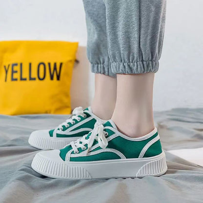 Damen Sneaker Lässig Stoffschuhe Kontrast Design