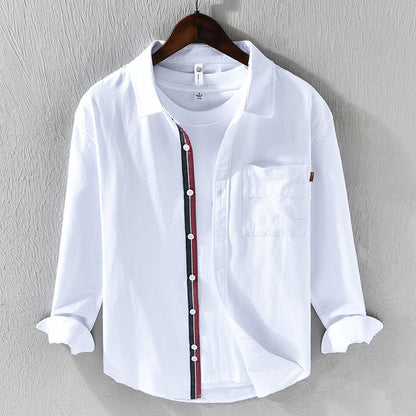 Herren Oxford Hemd Langarm Baumwolle Elegent
