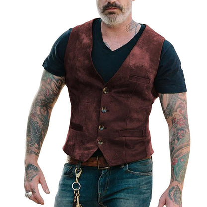 Herren Lederweste mit Riemen Modern Stil