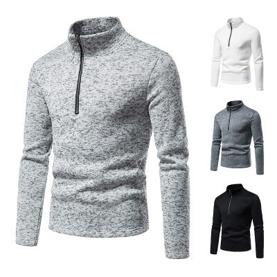 Herren Pullover Sportlich Hochkragen Reißverschluss Modern - BerlinGlamour