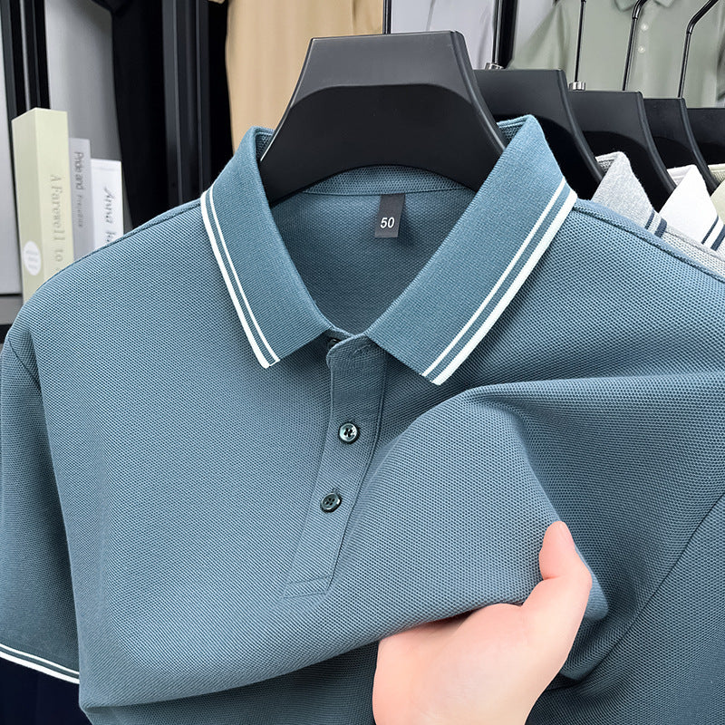 Herren Poloshirt Sportlich Modern Piqué-Stoff
