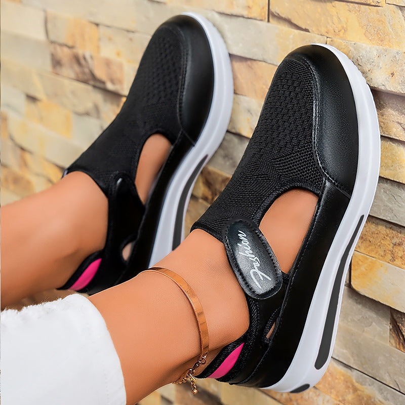 Damen Slip-On Schuhe Bequem Elastisch atmungsaktiv