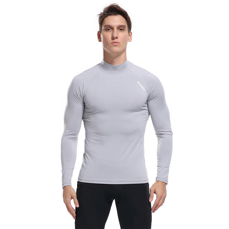 Herren Langarmshirt Funktionell mit hohem Kragen Sportlich
