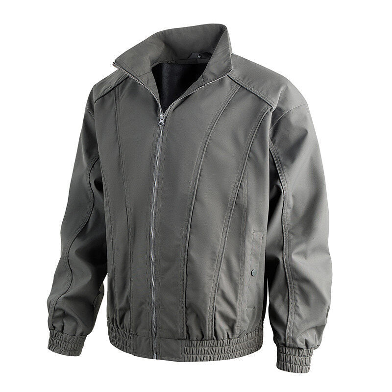 Herren Freizeitjacke Mit Hochschließendem Kragen Elastisch Berlin Style