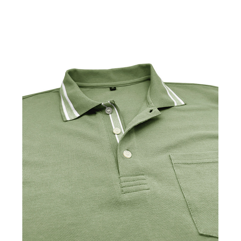 Herren Poloshirt Langarm Elegant Modern mit Details