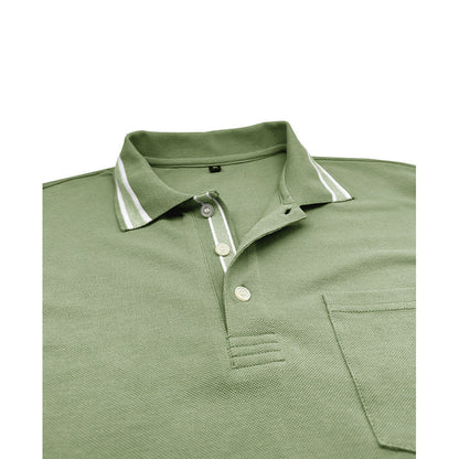 Herren Poloshirt Langarm Elegant Modern mit Details