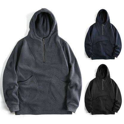 Herren Kapuzenpullover Modern Komfortabel Reißverschluss - BerlinGlamour