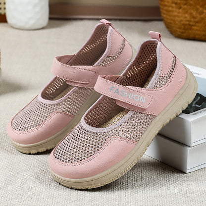 Damen Sneaker Leicht Luftig Klettverschluss Sportlich