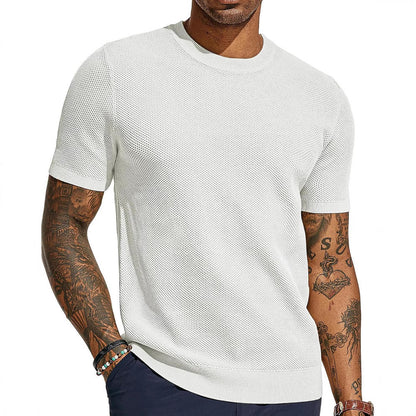 Herren T-Shirt Atmungsaktiv Netz-Top Sportlich