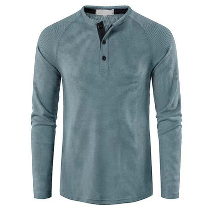 Herren Hemd Langarm Elegantes Design Stehkragen