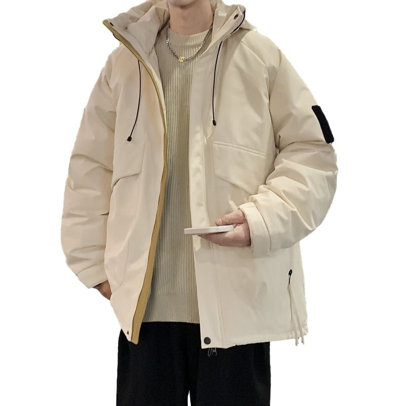 Herren Winterjacke Isoliert Vieltaschig Verstellbares Kapuzen