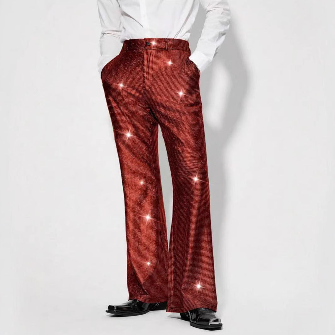 Herren Paillettenhose Glitzernde Partyhose Schwarz - BerlinGlamour