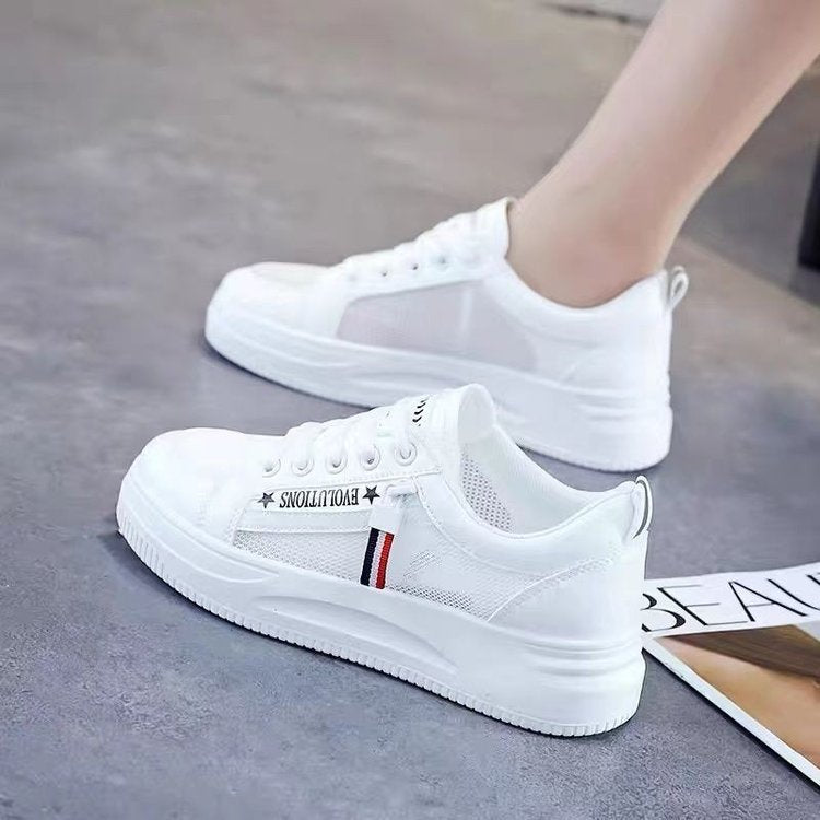 Damen Sneaker Atmungsaktiv Elastisch Schnürsystem Sportlich