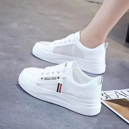 Damen Sneaker Atmungsaktiv Elastisch Schnürsystem Sportlich