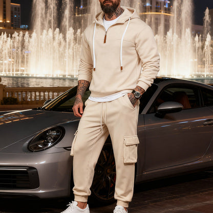 Herren Kapuzenpullover Lässig mit Cargo-Hose Sportlich