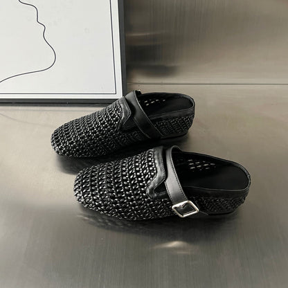 Damen Clogs Bequem Flechtdesign Komfort Fußbett