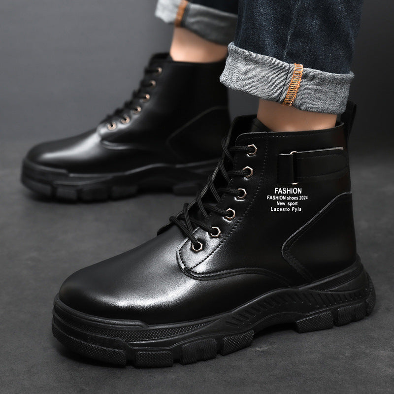 Herren Stiefel Modern Leder Braun
