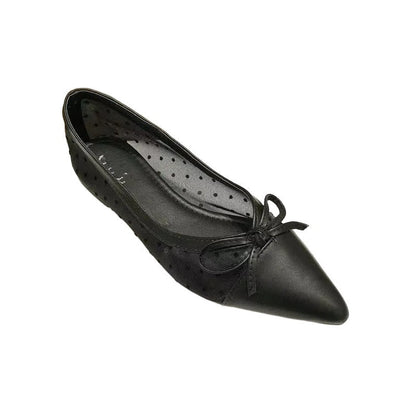 Damen Ballerinas Elegante Slipper Mit Schleife