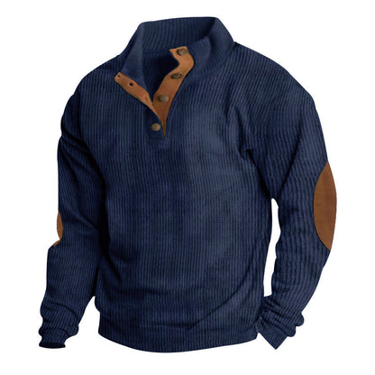 Herren Pullover Stehkragen Modern Kontrastakzent
