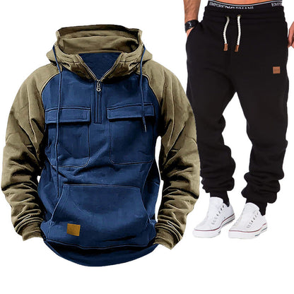 Herren Pullover Funktions mit Taschen Sportlich Warm