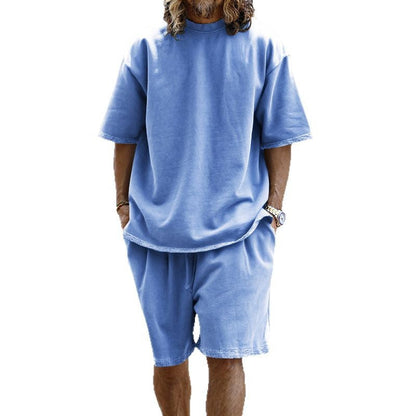 Herren Sommer Set Shorts Oberteil Relaxed Style