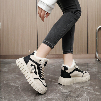 Damen Sneaker High-Top Modisch Gefüttert Rutschfest - BerlinGlamour