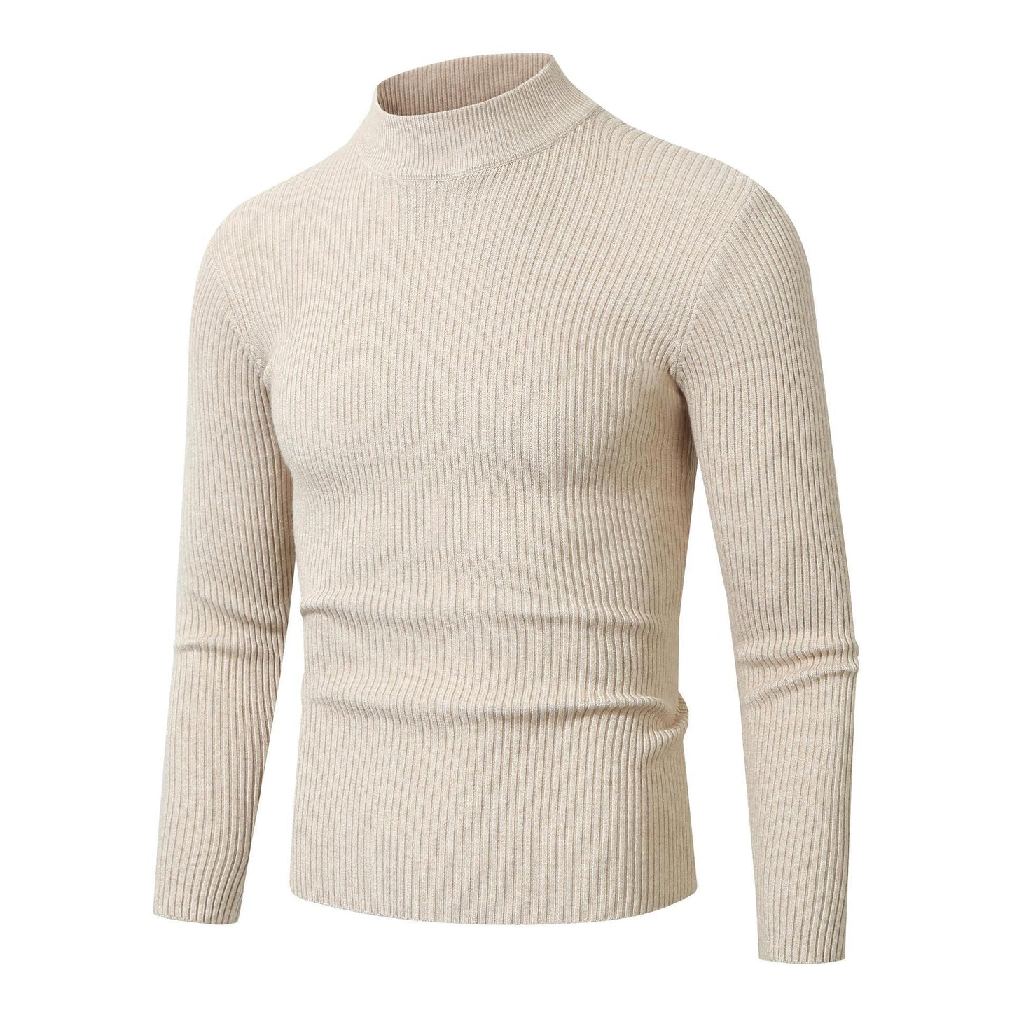 Herren Rollkragenpullover Gerippt Modern Elegant