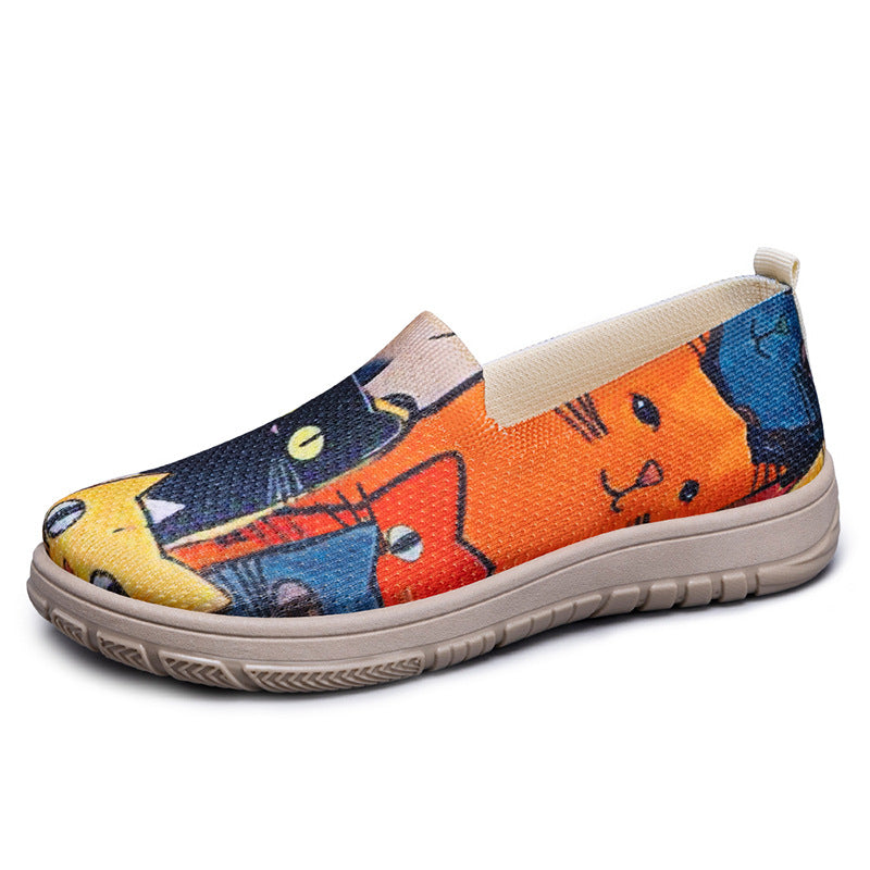 Damen Slip-On Schuhe Bunt Modisch Frauen Schuhe