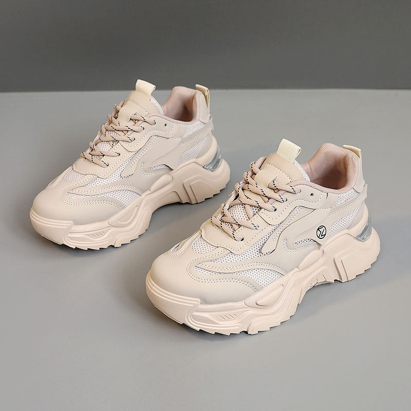 Damen Sneaker Sportlich Chunky atmungsaktiv Mesh
