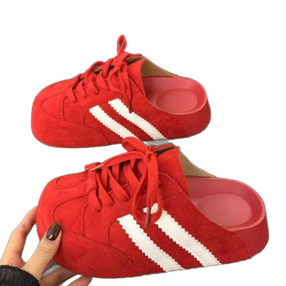 Damen Clogs Sportlich Wildleder Schnürung Klassisch