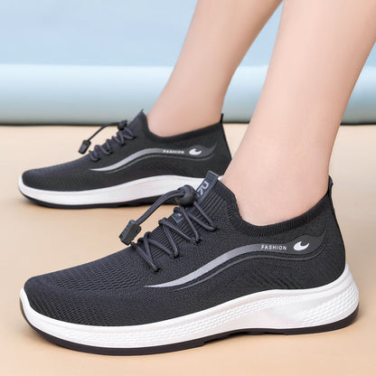 Damen Sport Sneaker Bequem Schnellschnürsystem Modern