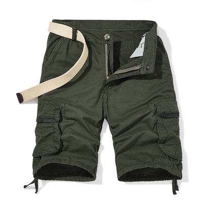 Herren Cargoshorts Mit Vielseitigen Taschen Verstellbar