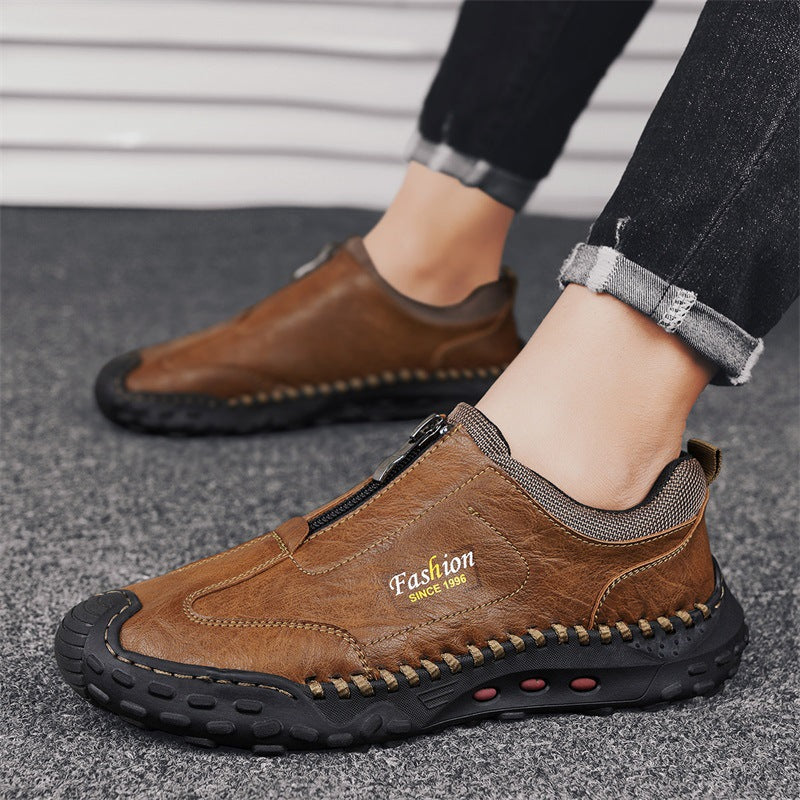 Damen Freizeitschuhe Bequem Slip-On mit Reißverschluss Modisch - BerlinGlamour