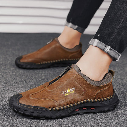 Damen Freizeitschuhe Bequem Slip-On mit Reißverschluss Modisch - BerlinGlamour