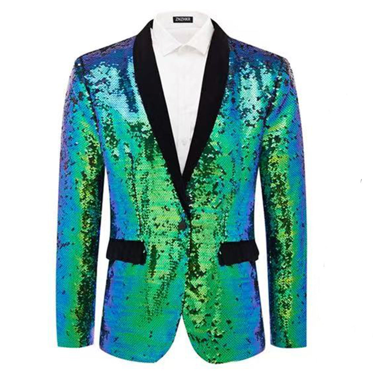 Herren Sakko Pailletten Jacke Glamour Style