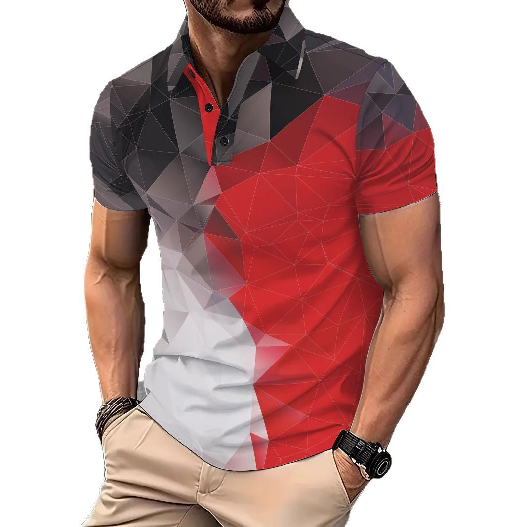 Herren Poloshirt Geometrisch Modern Trendig